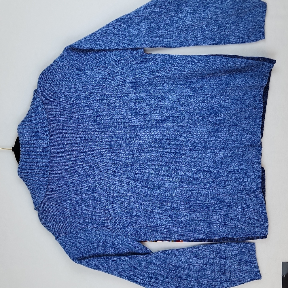 Vintage Erika Women's Zippered Knit Sweater Cardigan Blue Size Medium NWT - Picture 9 of 11